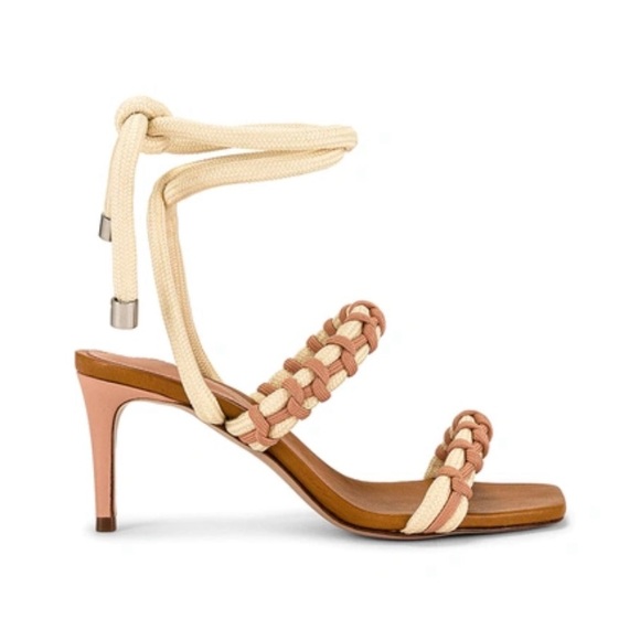 NWT Schutz Kirah Sandal in Nude & Cream - Picture 4 of 7